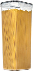 Airtight Food Storage Containers with Lids, 4 PCS 2.8L Pasta Containers for Pantry Organization and Storage, BPA Free Kitchen Storage Containers for Spaghetti, Flour, Sugar and Noodles, Black