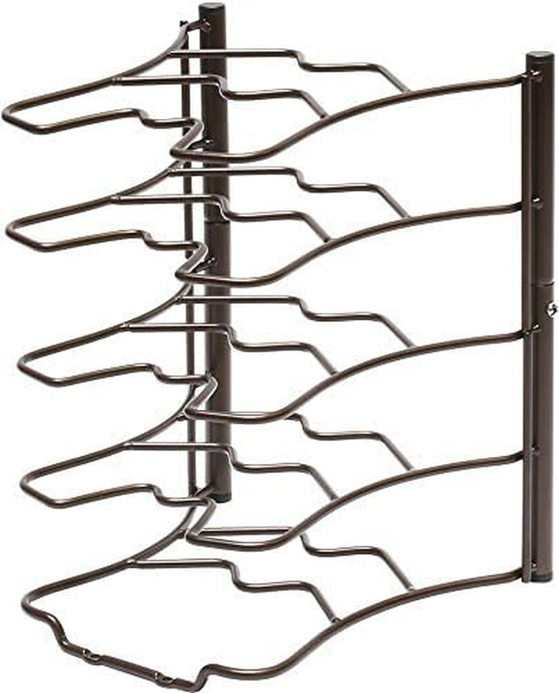 Decobros Kitchen Counter and Cabinet Pan Organizer Shelf Rack, Bronze
