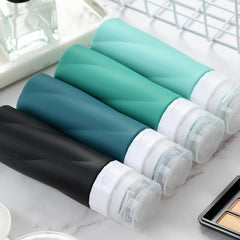 Travel Bottles for Toiletries, 3Oz Tsa Approved Travel Size Containers BPA Free Leak Proof Travel Tubes Refillable Liquid Travel Accessories with Clear Toiletry Bag (4 Pack)