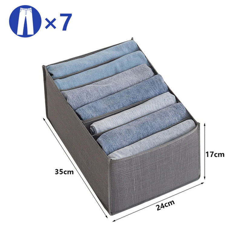 Clothes Organizer Trousers Clothes Jeans Storage Box Wardrobe Clothes Organizer Underwear Bra Socks Artifact Compartment Box