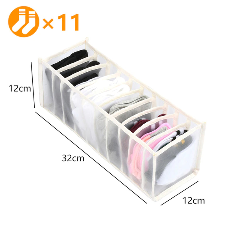 Clothes Organizer Trousers Clothes Jeans Storage Box Wardrobe Clothes Organizer Underwear Bra Socks Artifact Compartment Box