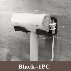 Hair Dryer Holder Wall Mounted Hair Straightener Dryer Hair Stand Bathroom Organizer Shelves Washroom Organization Shelves