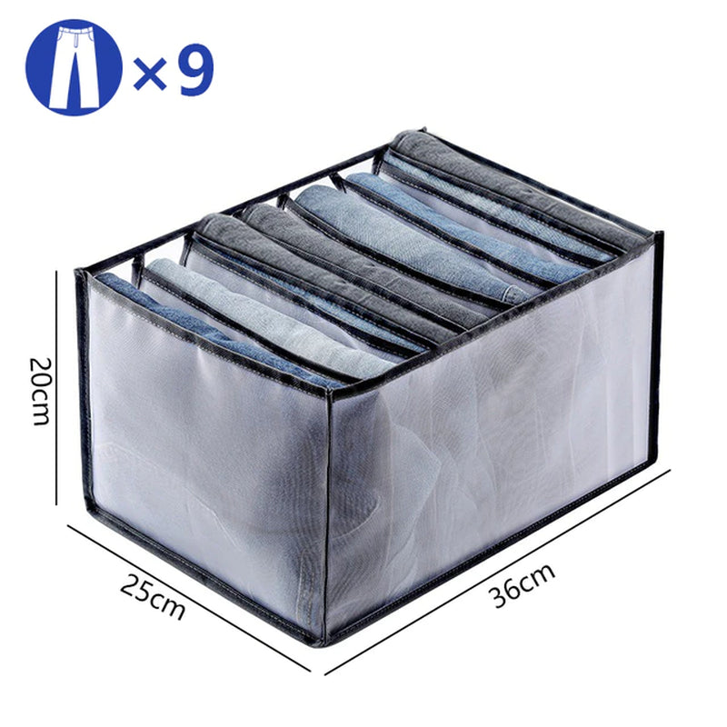 Clothes Organizer Trousers Clothes Jeans Storage Box Wardrobe Clothes Organizer Underwear Bra Socks Artifact Compartment Box