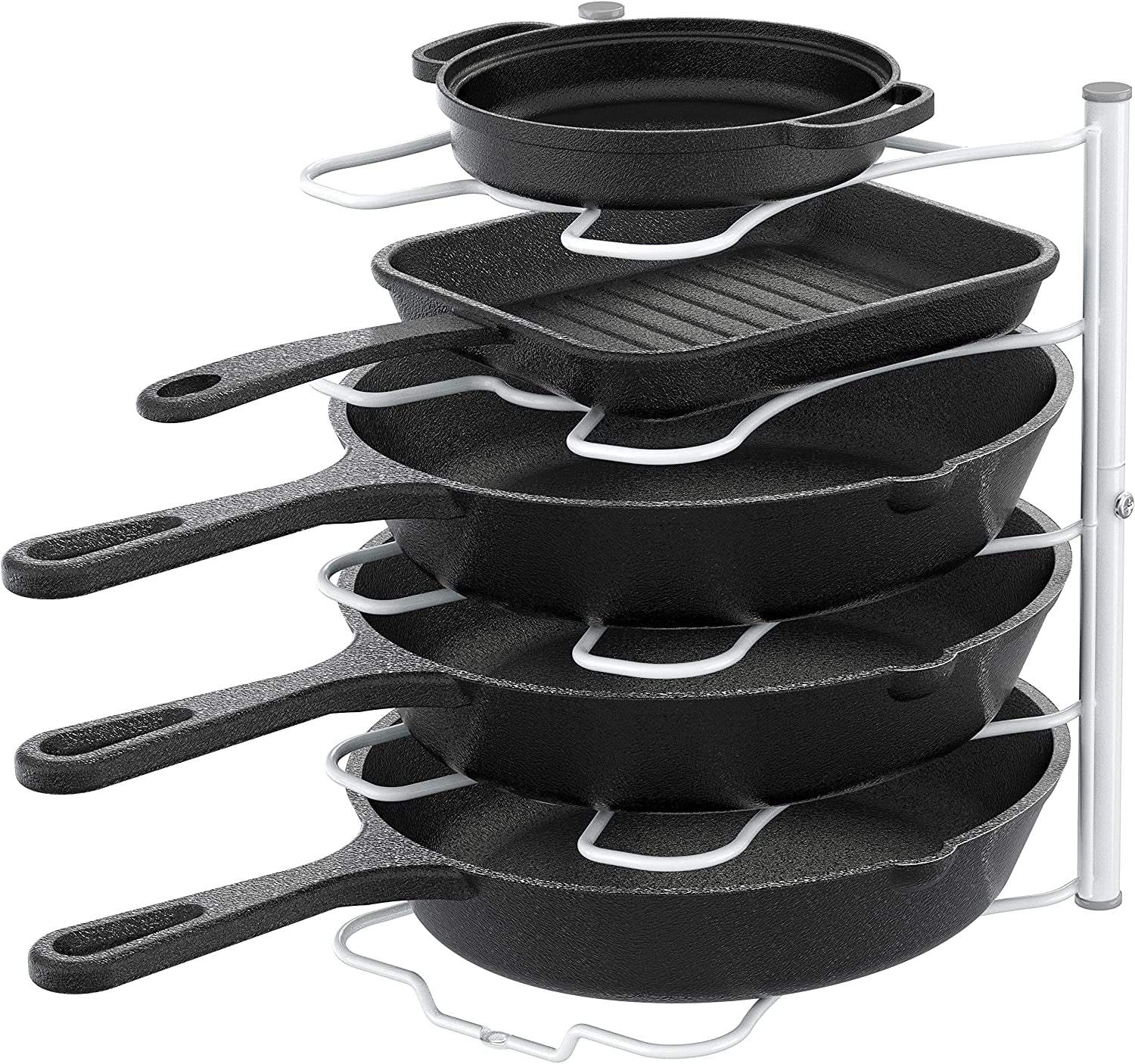 Decobros Kitchen Counter and Cabinet Pan Organizer Shelf Rack, Bronze