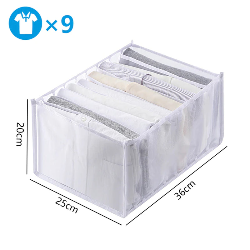 Clothes Organizer Trousers Clothes Jeans Storage Box Wardrobe Clothes Organizer Underwear Bra Socks Artifact Compartment Box