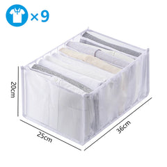 Clothes Organizer Trousers Clothes Jeans Storage Box Wardrobe Clothes Organizer Underwear Bra Socks Artifact Compartment Box