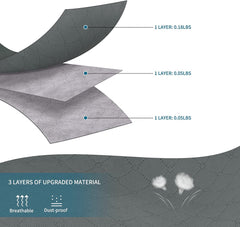 90L Large Storage Bags, 6 Pack Clothes Storage Bins Foldable Closet Organizers Storage Containers with Durable Handle & Zipper for Clothing, Blanket, Comforters, Bed Sheets, Pillows and Toys (Gray)