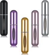 Portable Mini Refillable Perfume Atomizer Bottle Atomizer Travel Size Spray Bottles Accessories 5 Sets of 5Ml/0.2Oz